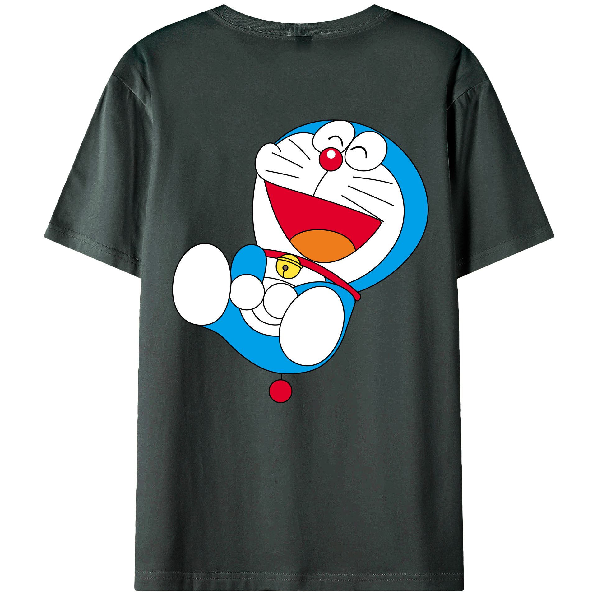 （画像用） ドラえもん Doraemon 綿100％ メンズ半袖Tシャツ（バックプリント） 通気性